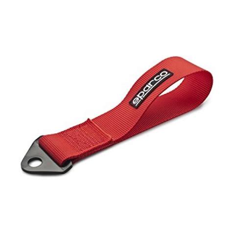 sparco red tow strap